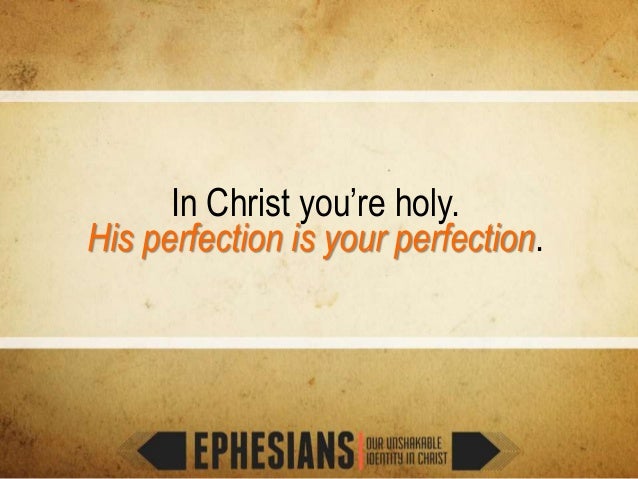 Perfection in christ