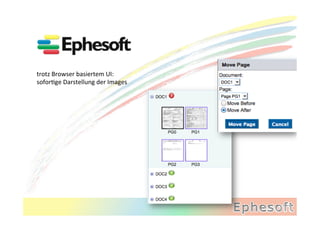 trotz	
  Browser	
  basiertem	
  UI:	
  	
  
soforJge	
  Darstellung	
  der	
  Images	
  
 