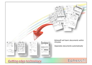 Ephesoft will learn documents within
minutes

Separates documents automatically
 