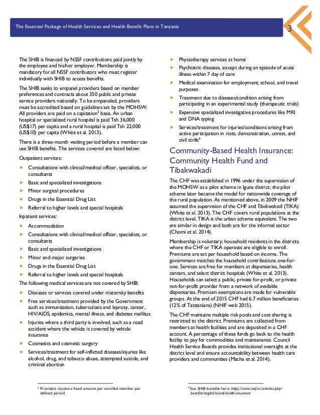 Essential Package of Health Services and Health Benefit Plans Mapping Brief
