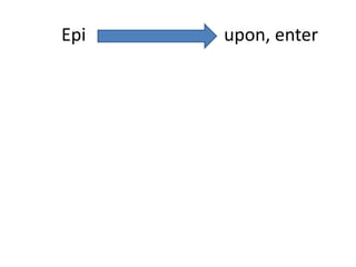 Epi upon, enter
 
