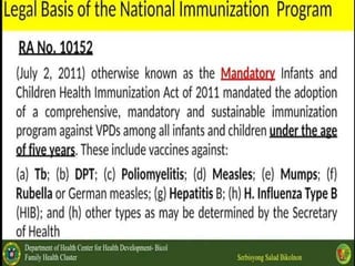 Expanded program on immunization DOH pro | PPTX