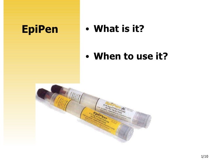 Epi pen presentation