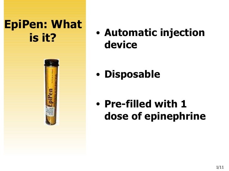 Epi pen presentation
