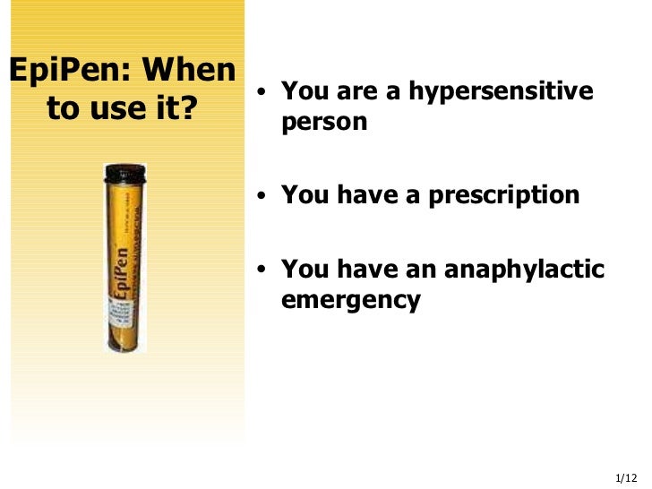 Epi pen presentation