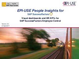 EPI-USE People Insights for
Visual dashboards and HR KPI’s for
SAP SuccessFactors Employee Central
Version: 3.0
21 April 2017
 