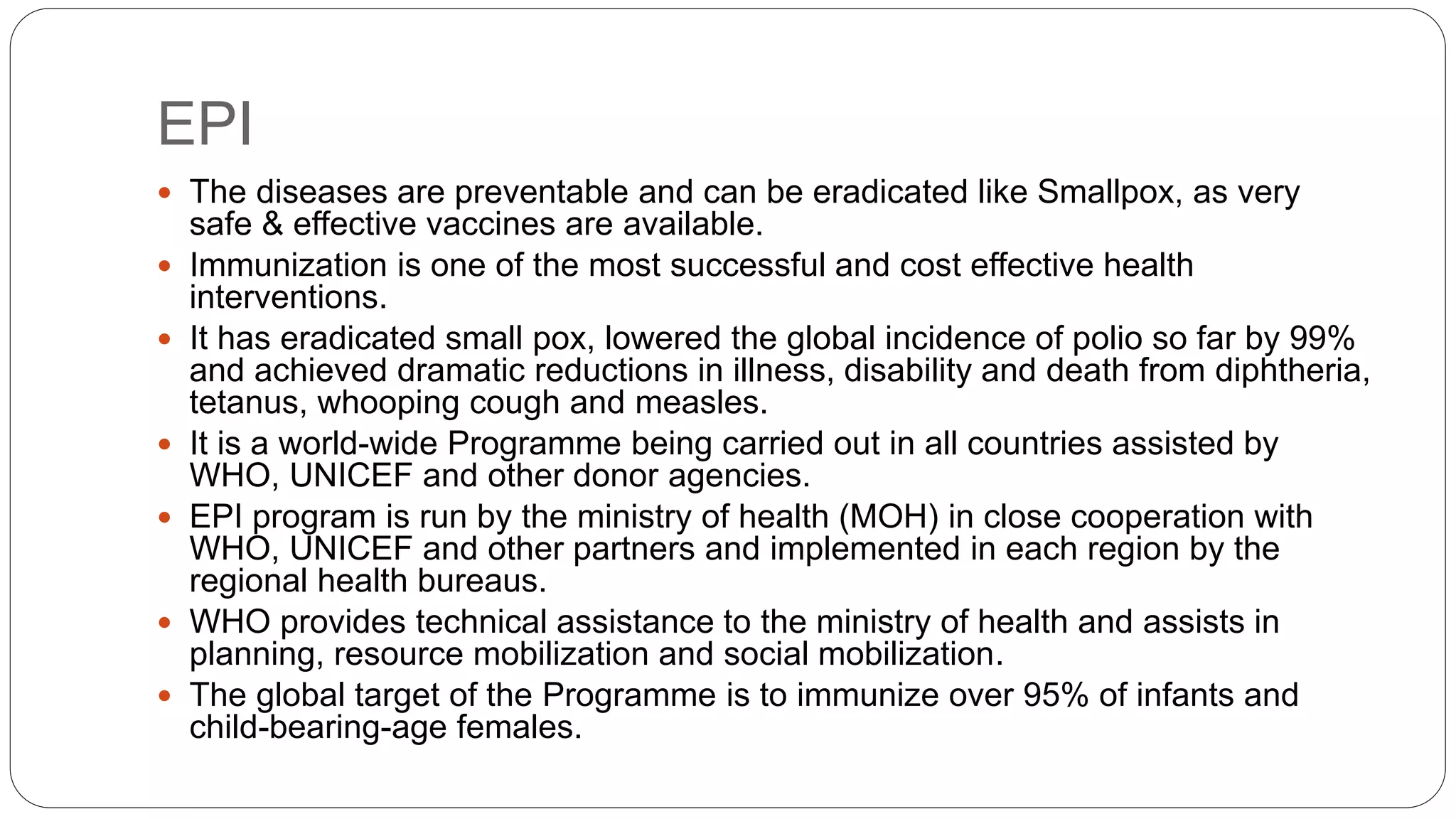 Expanded program on Immunization | PPTX