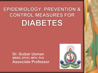 Dr. Gulzar Usman
MBBS, DFHC, MPH, PhD
Associate Professor
 