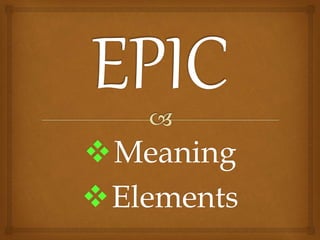 Meaning
Elements
 