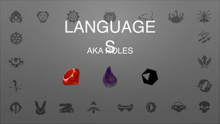 LANGUAGE
SAKA ROLES
 