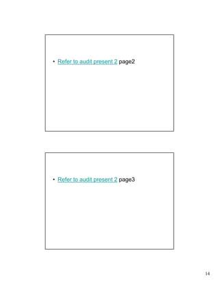 14
• Refer to audit present 2 page2
• Refer to audit present 2 page3
 