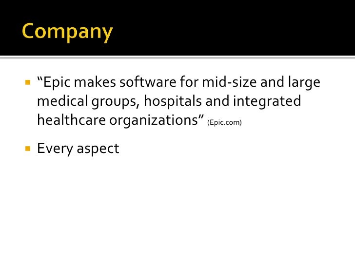 Epic companypresentation