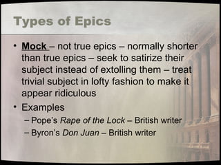Epic Example Book Epic_Conventions_in narrative storytelling{SISC97EB476C1F1}.ppt