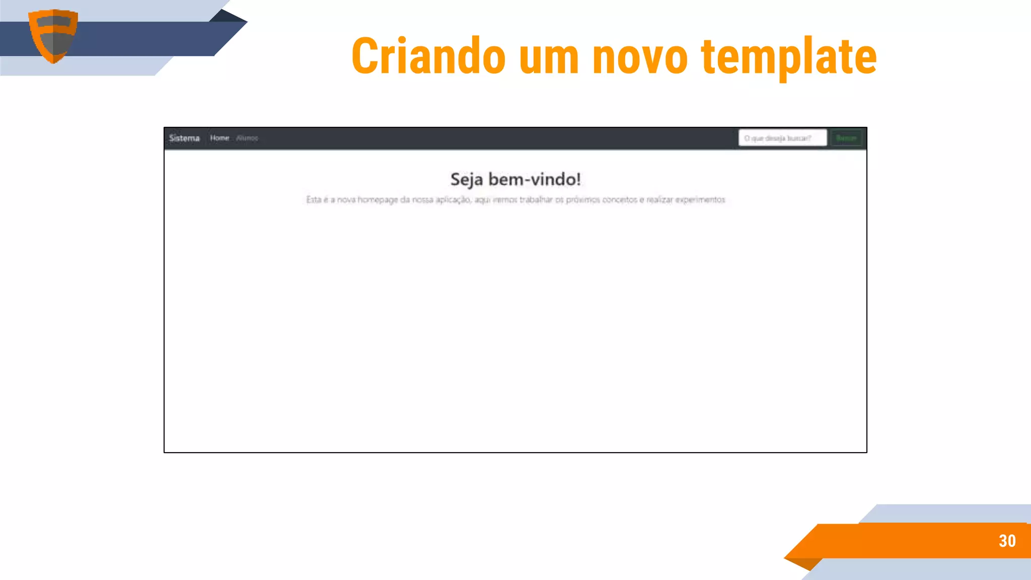 3030
Criando um novo template
 