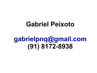 EPICENTRO: Apresentação Gabriel Peixoto