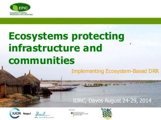 Ecosystems protecting
infrastructure and
communities
Implementing Ecosystem-Based DRR
Nepal
IDRC, Davos August 24-29, 2014
 