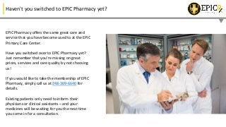 EPIC Rx - An EPIC Pharmacy