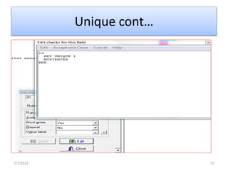 Unique cont…
7/7/2022 52
 