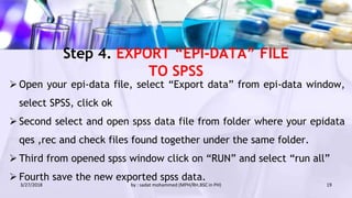 Epidata ppt user guide | PPTX