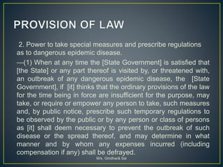 Epidemic disease act & COVID 19 | PPT