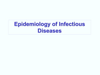 Epidemiology of Infectious
Diseases
 