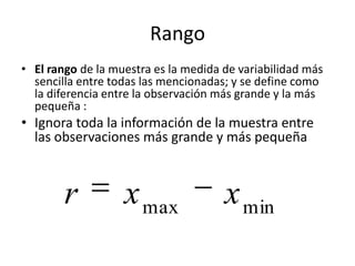 MedianaLa mediana se suele definir como el valor “más intermedio” una vez que los datos han sido ordenados en forma creciente. 