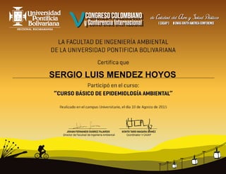 SERGIO LUIS MENDEZ HOYOS
 