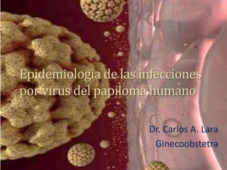 Epidemiologia de las infecciones
por virus del papiloma humano

                      Dr. Carlos A. Lara
                       Ginecoobstetra
 