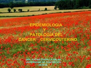 EPIDEMIOLOGIA
         Y
    PATOLOGIA DEL
CANCER CERVICOUTERINO



  DRA. KATARI CERVILLA SALAS
  UNIVERSIDAD DE CONCEPCION
           29.08.06
 