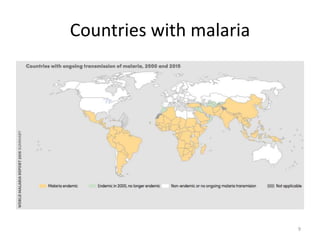 Countries with malaria
9
 