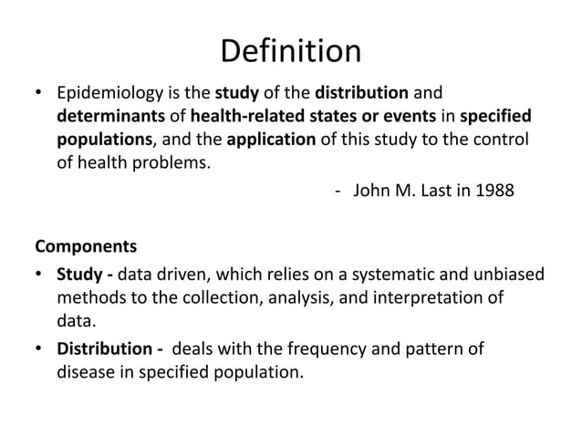 Epidemiological principles | PPTX | Infectious Diseases | Diseases and ...