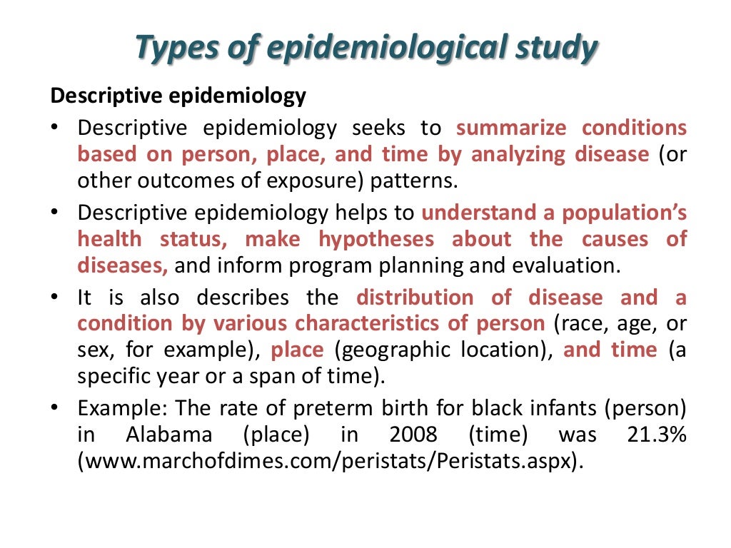 Epidemiological statistics I