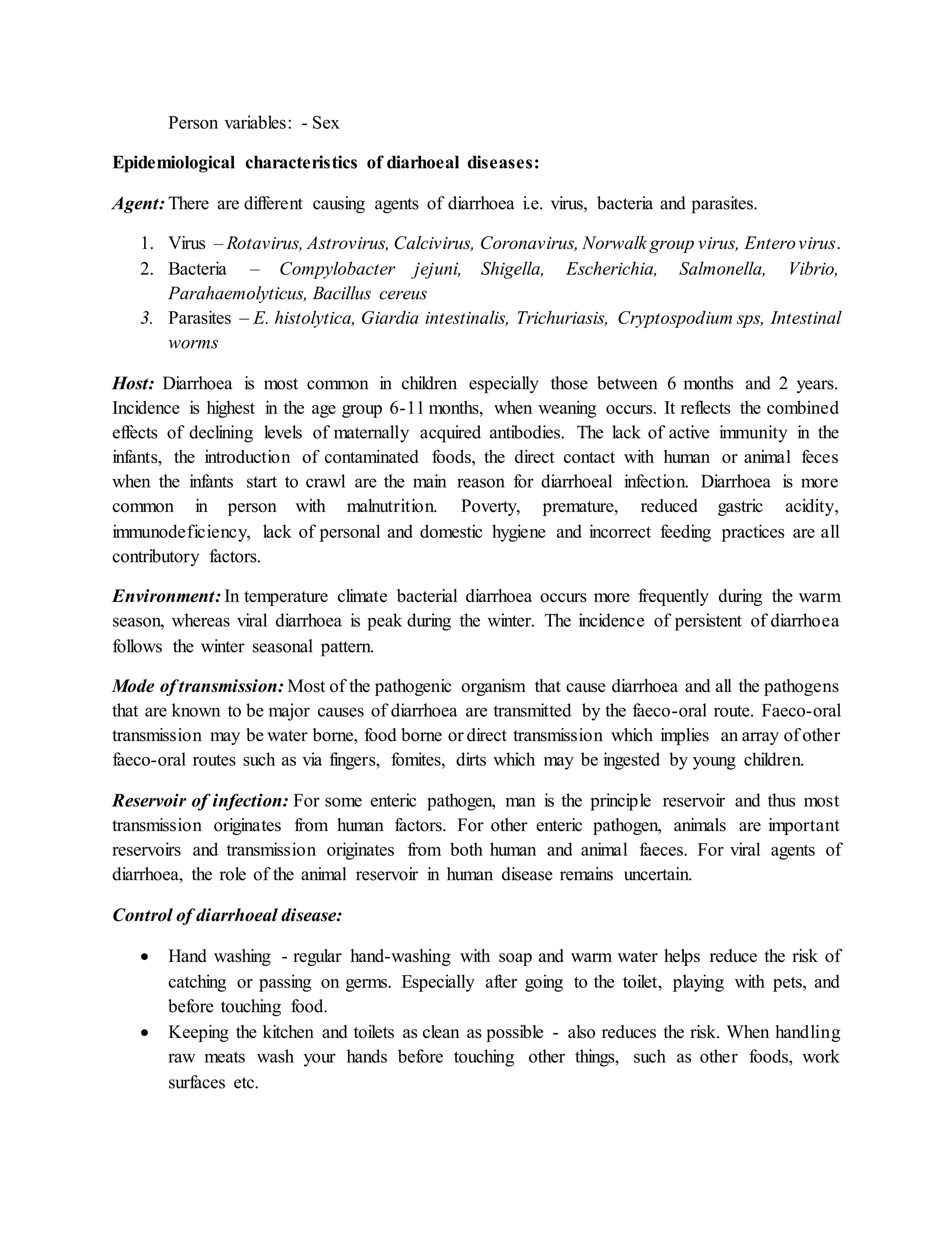 Epidemiological Study on Diarrhea, ARI and Worm Infestations. | DOCX, image size:2048x2650