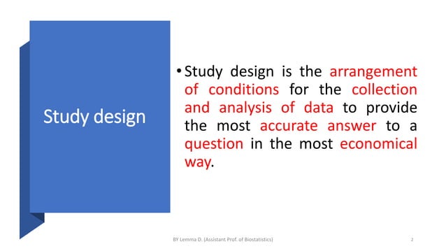 Epidemiological Study Design Pptx