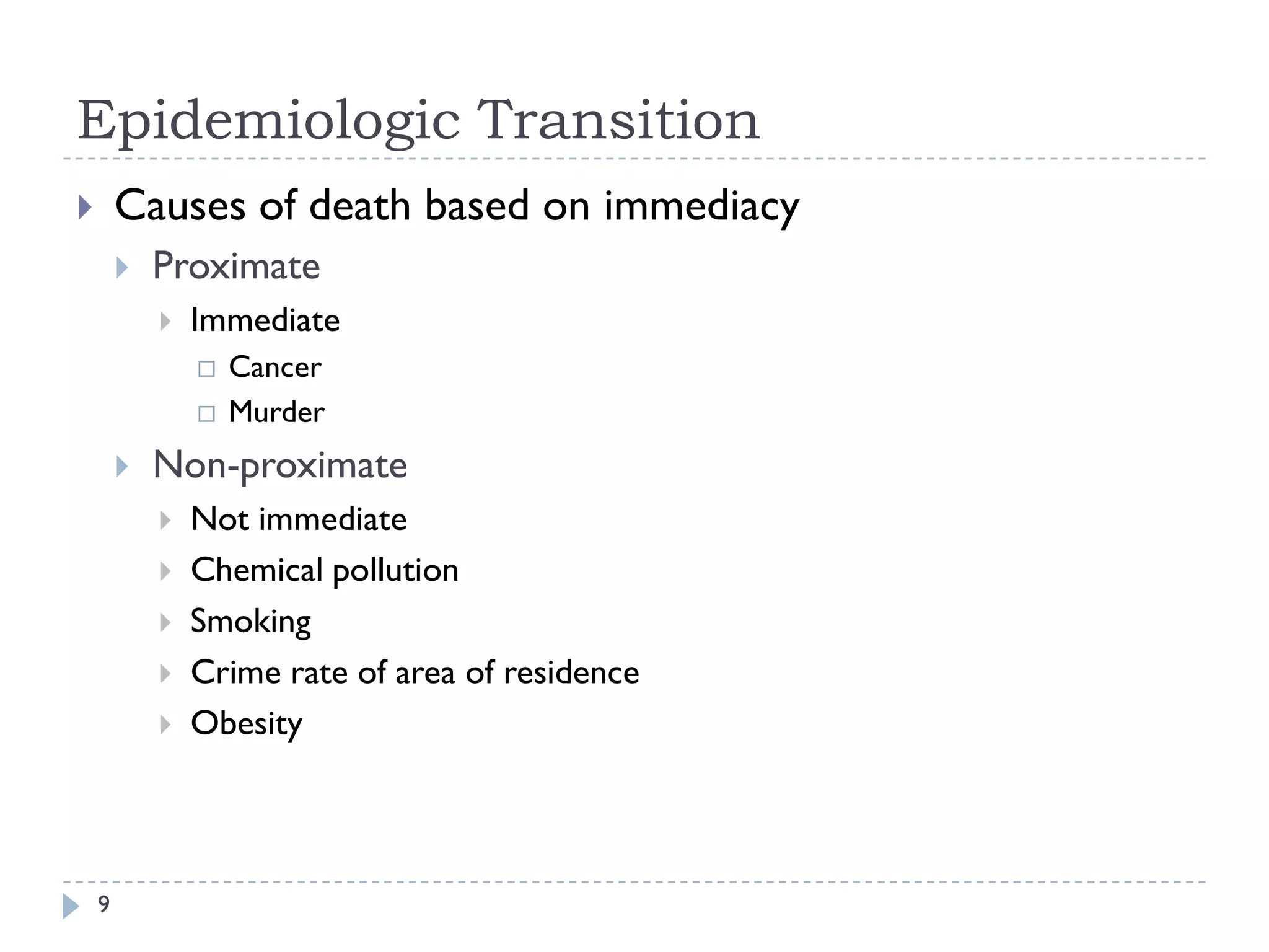 Epidemiological Transition