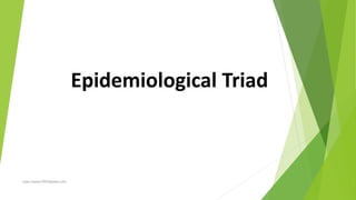 Epidemiological Triad
rajan.kawan1993@gmail.com
 