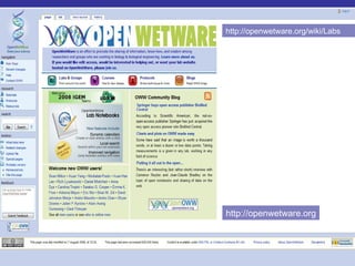 http:// openwetware.org / wiki /Labs http:// openwetware.org 