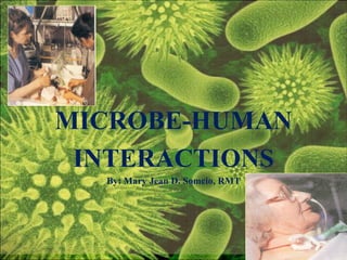 MICROBE-HUMAN
 INTERACTIONS
  By: Mary Jean D. Somcio, RMT




                                 1
 