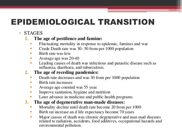 epidemiological transition model