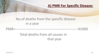 Pmr Formula Epidemiology | PPTX