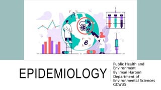 EPIDEMIOLOGY
Public Health and
Environment
By Iman Haroon
Department of
Environmental Sciences
GCWUS
 
