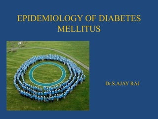 EPIDEMIOLOGY OF DIABETES 
MELLITUS 
Dr.S.AJAY RAJ 
 