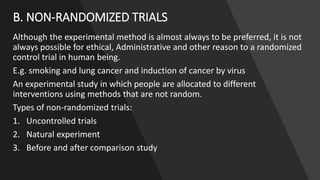 Randomizer And Non Randomised Study Epidemiological concept | PPTX