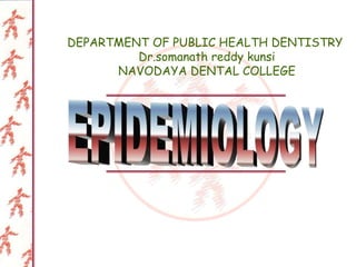 DEPARTMENT OF PUBLIC HEALTH DENTISTRY
Dr.somanath reddy kunsi
NAVODAYA DENTAL COLLEGE
 