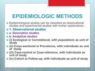 Epidemiology lecture of Community Medicine | PPTX