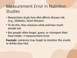 Impact of Measurement Error on Relative Risk Estimates in Nutrition ...