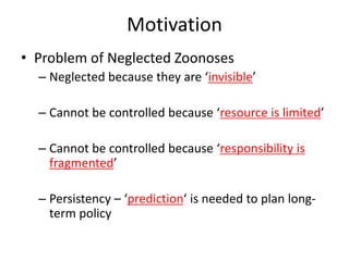 Epidemiology for strategic control of neglected zoonoses