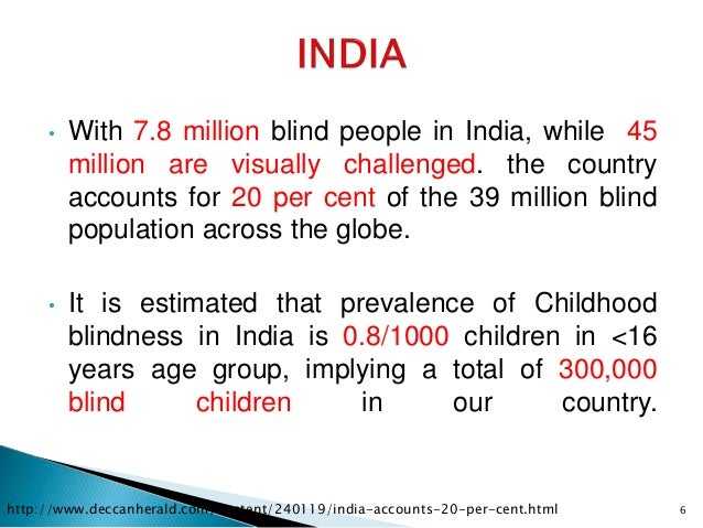 Epidemiology of blindness
