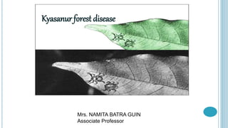 Kyasanur forest disease
Mrs. NAMITA BATRA GUIN
Associate Professor
 