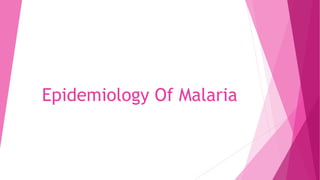Epidemiology Of Malaria
 